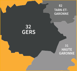 Situation géographique détaillée du Gers